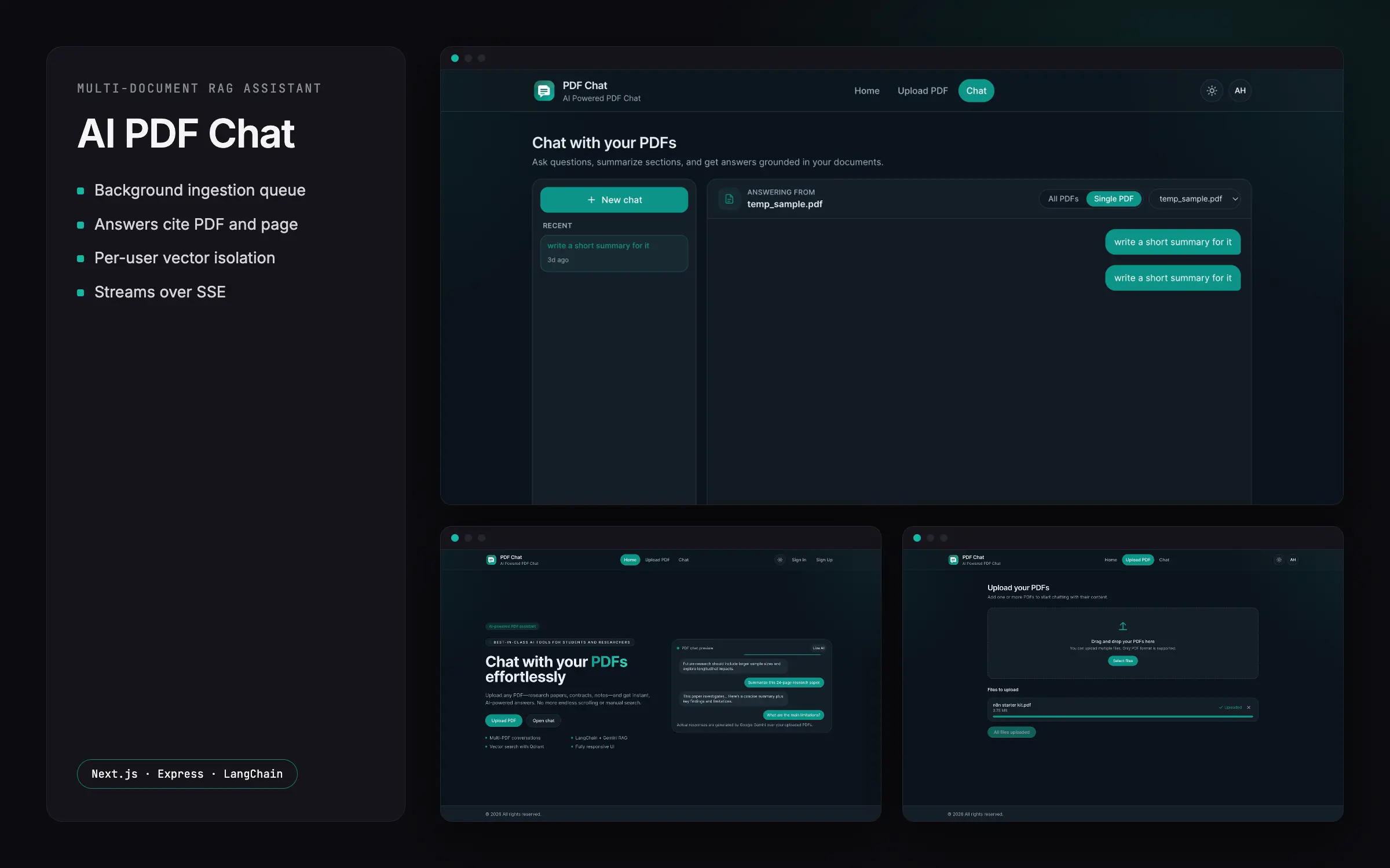 Techparser product build — app screens