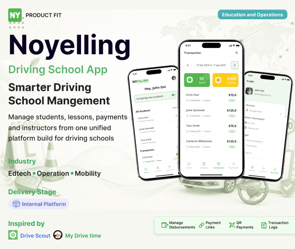 How Noyelling Built a Smarter Driving School Management App for Students, Lessons, and Payments